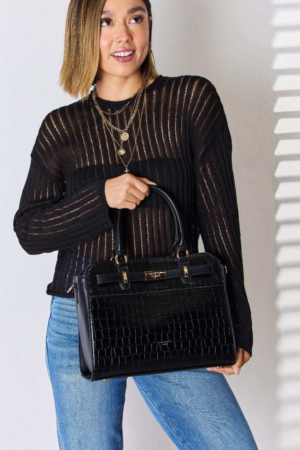 David Jones Texture PU Leather Handbag Carauana Store