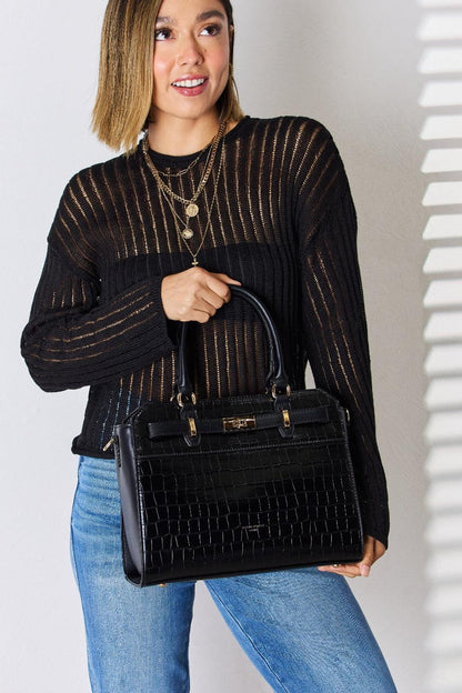 David Jones Texture PU Leather Handbag Carauana Store