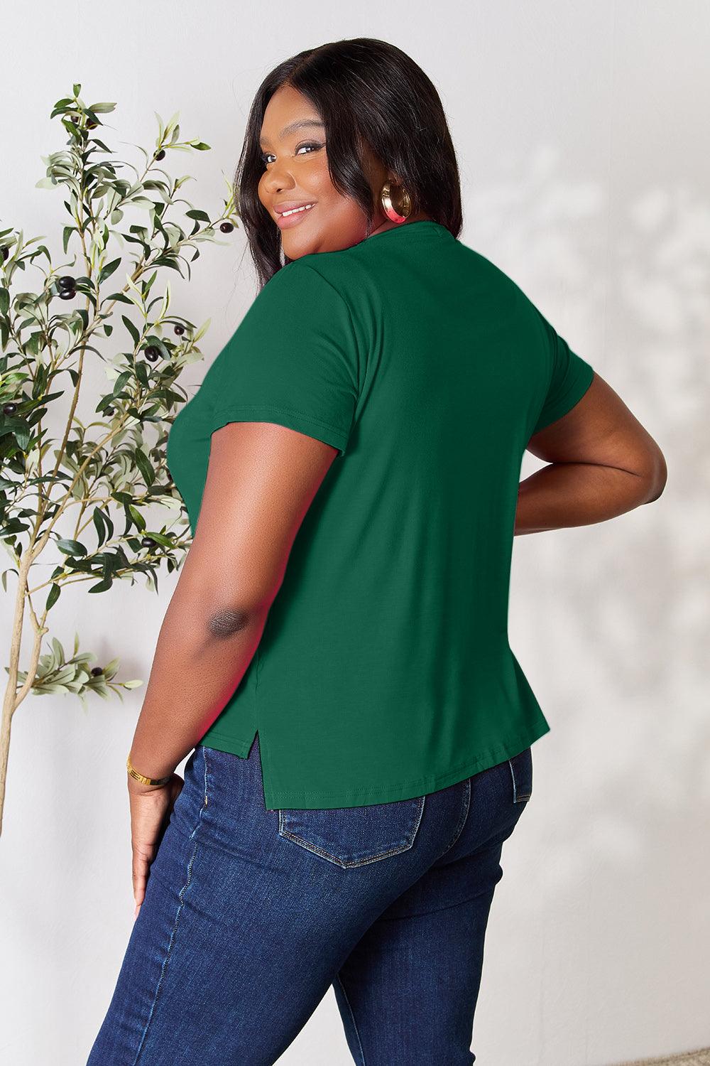 Basic Bae Full Size Round Neck Short Sleeve T-Shirt Carauana Store