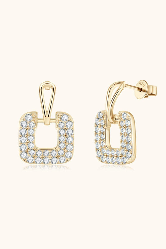 1.68 Carat Moissanite 925 Sterling Silver Drop Earrings Carauana Store