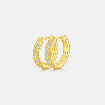 Moissanite 925 Sterling Silver Huggie Earrings Carauana Store