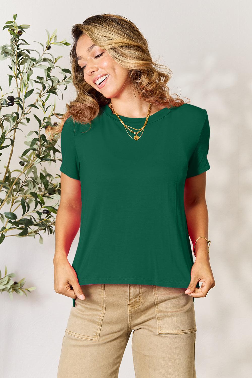 Basic Bae Full Size Round Neck Short Sleeve T-Shirt Carauana Store