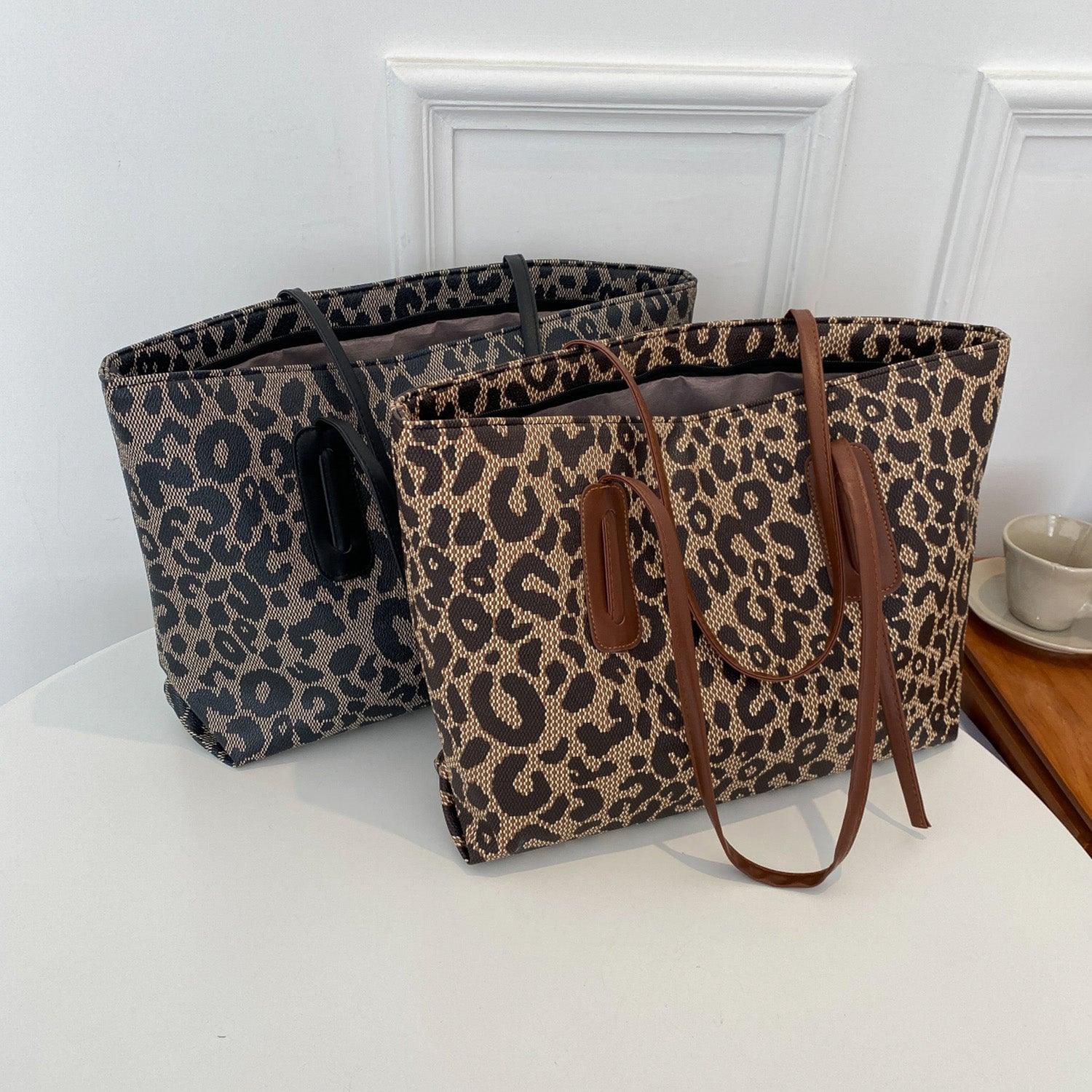 PU Leather Leopard Tote Bag Carauana Store