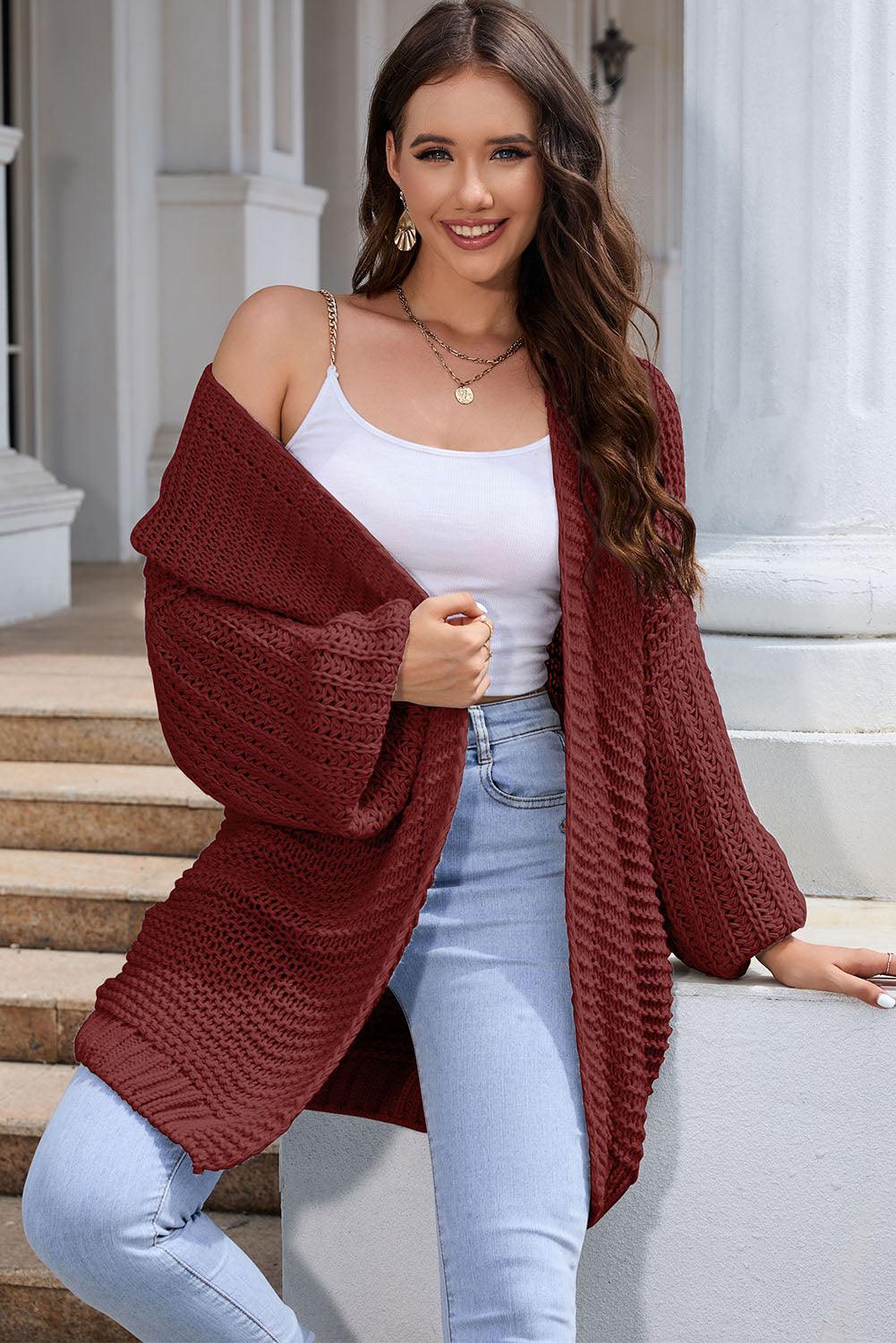 Open Front Longline Cardigan Carauana Store