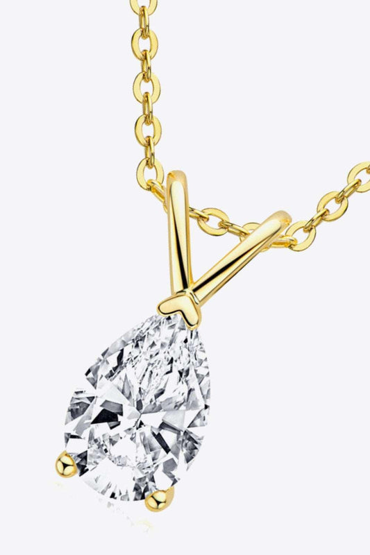 1.5 Carat Moissanite Pendant 925 Sterling Silver Necklace Carauana Store