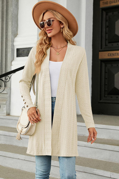 Open Front Long Sleeve Cardigan Carauana Store