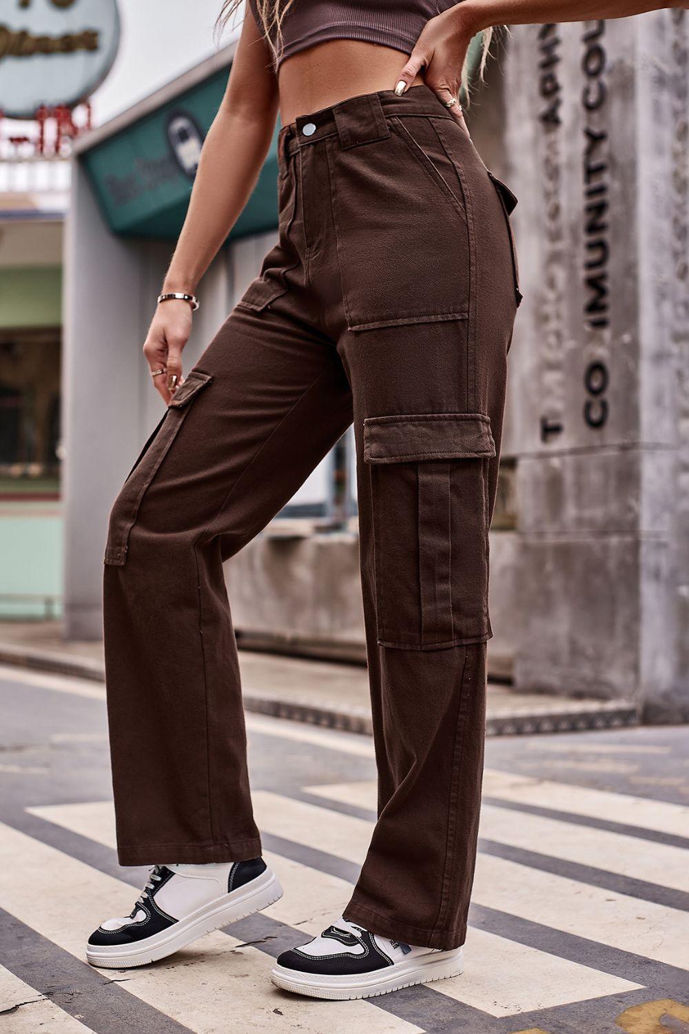 Buttoned High Waist Loose Fit Jeans Carauana Store