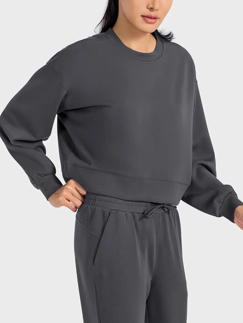 Millennia Round Neck Drop Shoulder Sports Top Carauana Store