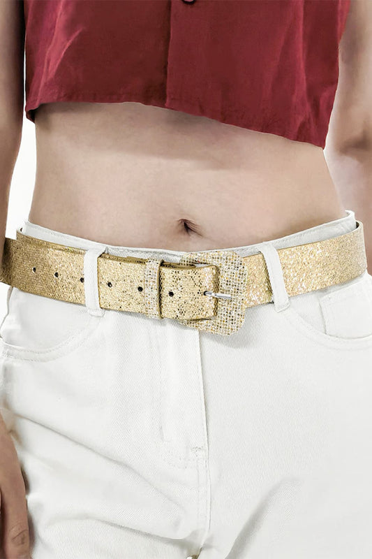 Glitter PU Leather Belt Carauana Store