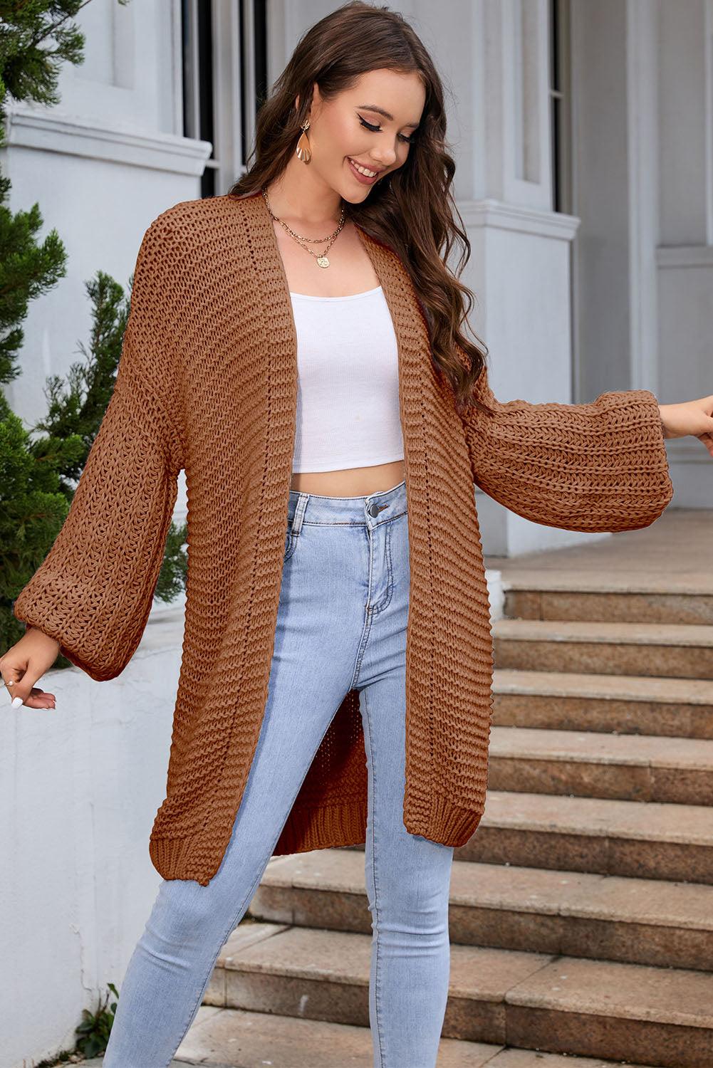 Open Front Longline Cardigan Carauana Store