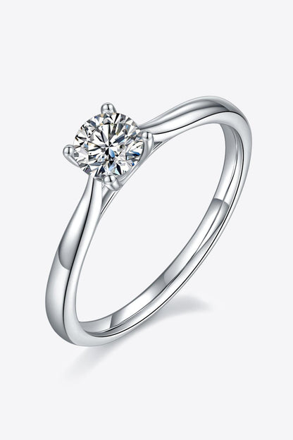 Moissanite 925 Sterling Silver Solitaire Ring Carauana Store