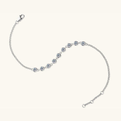 Inlaid Moissanite 925 Sterling Silver Bracelet Carauana Store