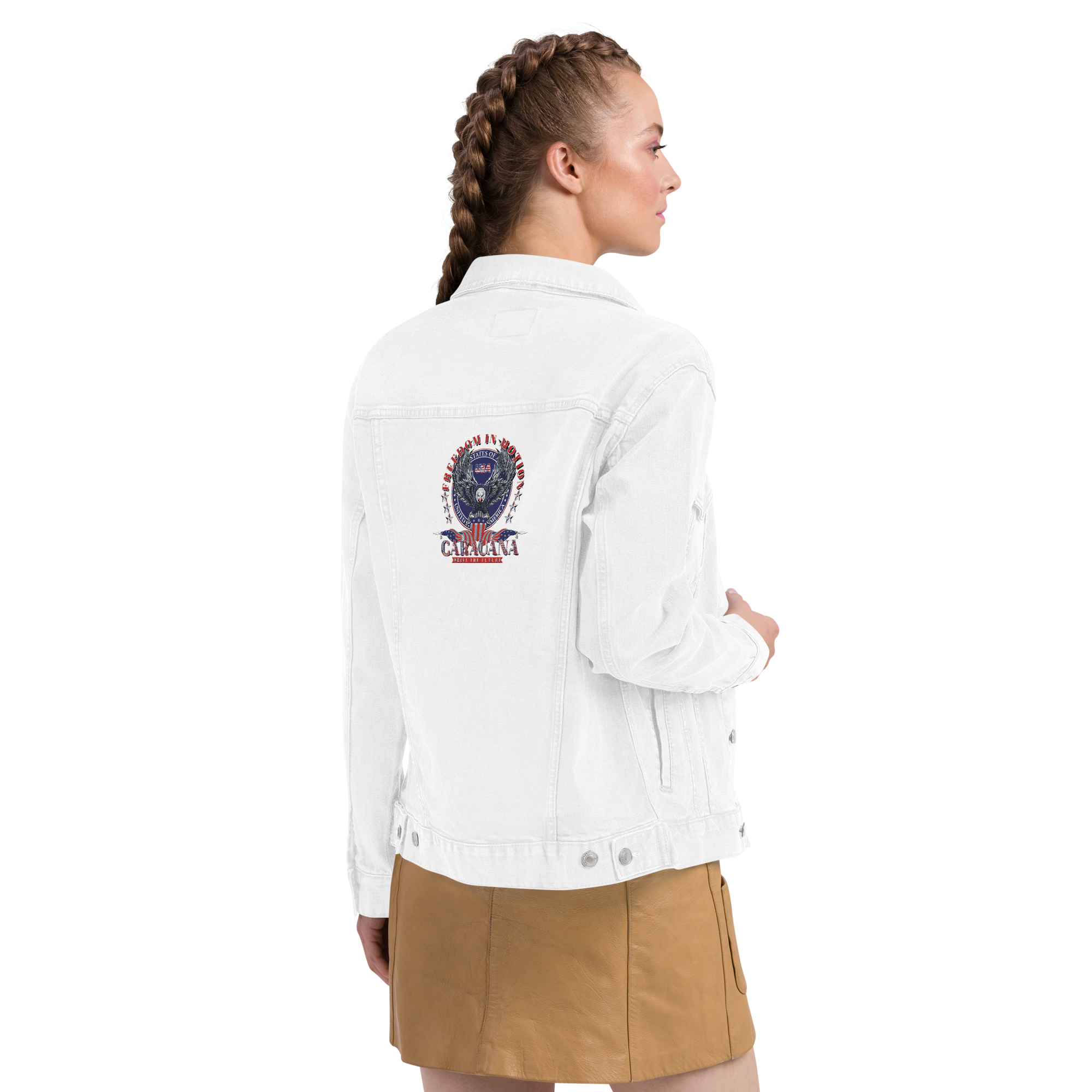 CaRaUaNa Original denim jacket white Carauana Store