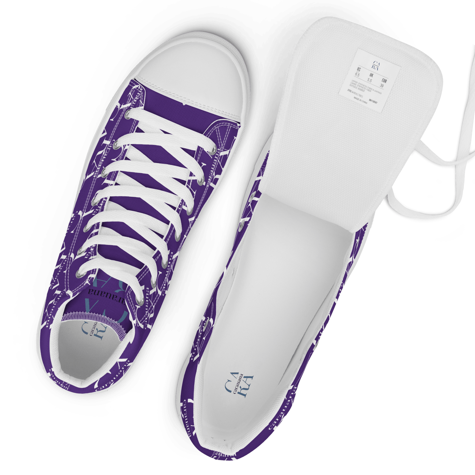 CARAUANA Hip Hop canvas shoes violet Branded