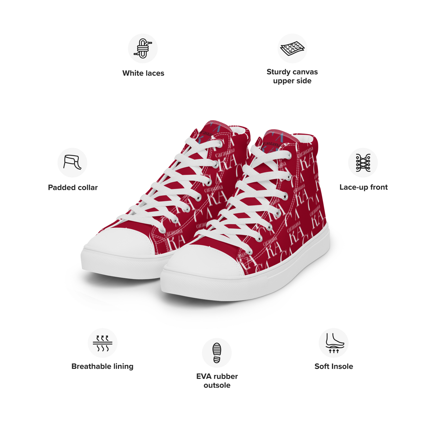 womens-high-top-canvas-shoes-RED