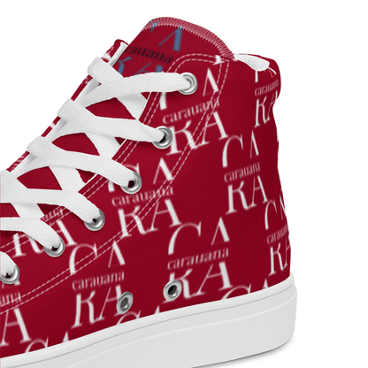 womens-high-top-canvas-shoes-RED