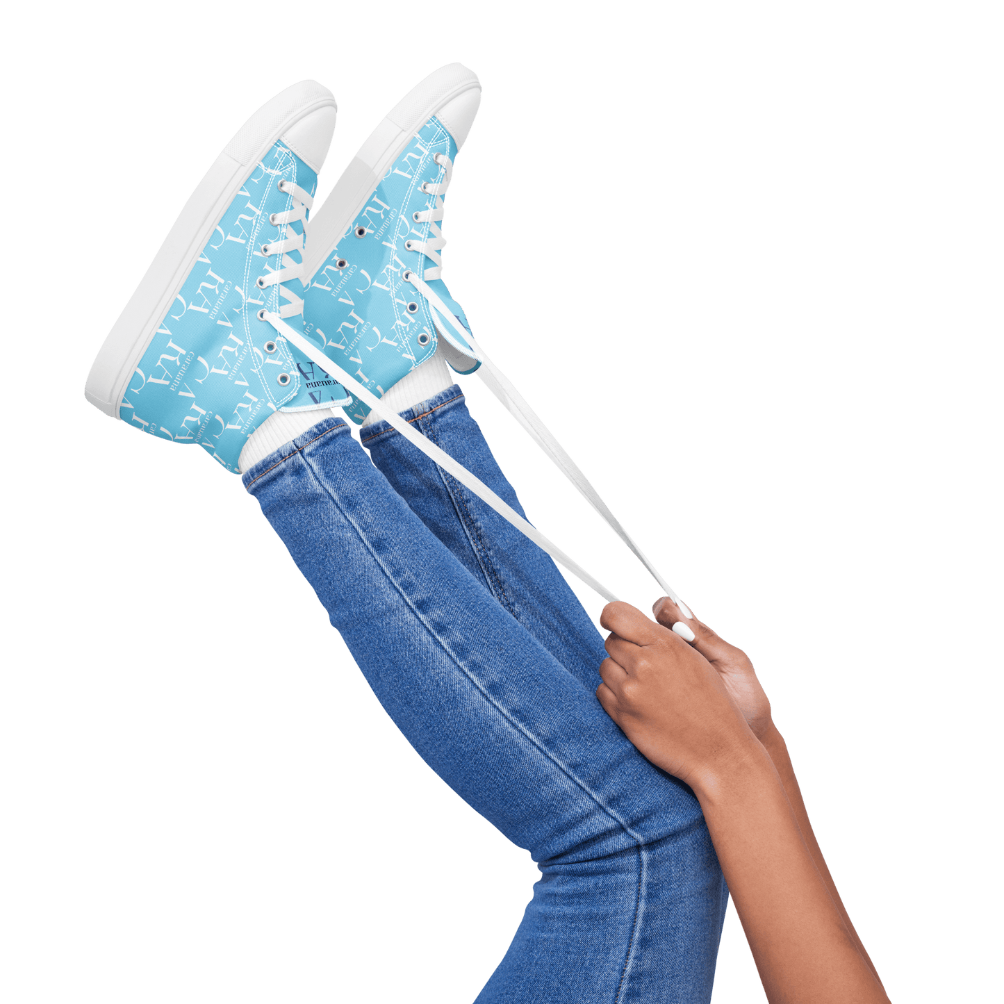 CARAUANA Hip Hop canvas shoes sky blue Branded